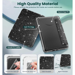 MoKo Étui Magnétique Amovible pour 7" E-Reader 12e Gén 2024 et Colorsoft 2024/2025,Coque Arrière Ultra Transparente Résistante a