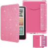 Moko étui magnétique détachable pour 7" kindle paperblanc 12e generation 2024 & kindle colorsoft 2024/2025,ultra clair coque et 