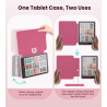Moko étui magnétique détachable pour 7" kindle paperblanc 12e generation 2024 & kindle colorsoft 2024/2025,ultra clair coque et 
