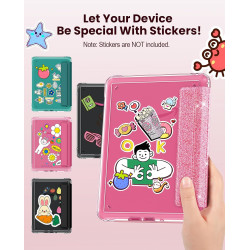 Moko étui magnétique détachable pour 7" kindle paperblanc 12e generation 2024 & kindle colorsoft 2024/2025,ultra clair coque et 