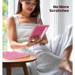Moko étui magnétique détachable pour 7" kindle paperblanc 12e generation 2024 & kindle colorsoft 2024/2025,ultra clair coque et 
