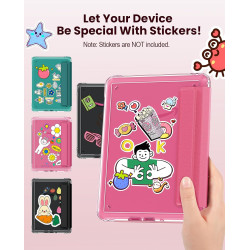 Moko étui magnétique détachable pour 7" kindle paperblanc 12e generation 2024 & kindle colorsoft 2024/2025,ultra clair coque et 