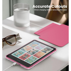 Moko étui magnétique détachable pour 7" kindle paperblanc 12e generation 2024 & kindle colorsoft 2024/2025,ultra clair coque et 