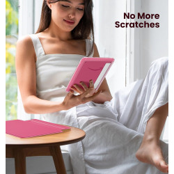 Moko étui magnétique détachable pour 7" kindle paperblanc 12e generation 2024 & kindle colorsoft 2024/2025,ultra clair coque et 