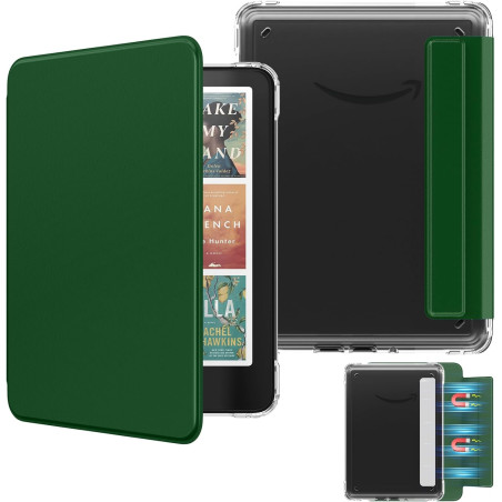 MoKo Étui Magnétique Amovible pour 7" E-reader 12e Génération 2024 et Color 2024/2025,Coque Arrière Ultra Transparente Résistant