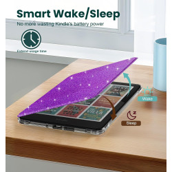MoKo Étui Magnétique Amovible pour 7" E-Reader 12e Gén 2024 et Color 2024/2025, Coque Arrière Ultra Transparente Résistante aux 