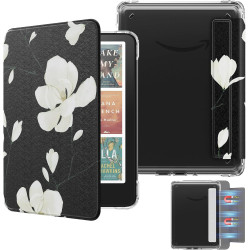 Moko étui magnétique détachable pour 7" kindle paperblanc 12e génération 2024 & kindle colorsoft 2024/2025,ultra clair coque et 