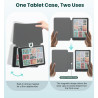 Moko étui magnétique détachable pour 7" kindle paperblanc 12e génération 2024 & kindle colorsoft 2024/2025,ultra clair coque et 