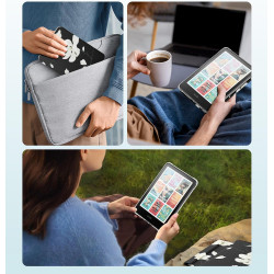 Moko étui magnétique détachable pour 7" kindle paperblanc 12e génération 2024 & kindle colorsoft 2024/2025,ultra clair coque et 