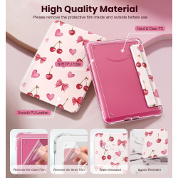 MoKo Étui Magnétique Amovible pour 7" E-Reader 12e Gén 2024 et Colorsoft 2024/2025,Coque Arrière Ultra Transparente Résistante a