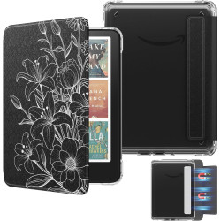 Moko étui magnétique détachable pour 7" kindle paperblanc 12e génération 2024 & kindle colorsoft 2024/2025,ultra clair coque et 