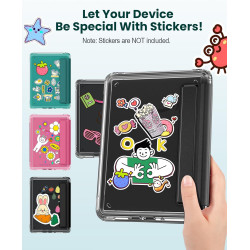 Moko étui magnétique détachable pour 7" kindle paperblanc 12e génération 2024 & kindle colorsoft 2024/2025,ultra clair coque et 
