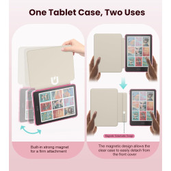 MoKo Étui Magnétique Amovible pour 7" E-Reader 12e Gén 2024 et Colorsoft 2024/2025,Coque Arrière Ultra Transparente Résistante a