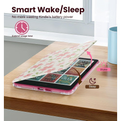 MoKo Étui Magnétique Amovible pour 7" E-Reader 12e Gén 2024 et Colorsoft 2024/2025,Coque Arrière Ultra Transparente Résistante a