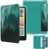 Moko étui magnétique détachable pour 7" kindle paperblanc 12e generation 2024 & kindle colorsoft 2024/2025,ultra clair coque et 