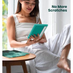 Moko étui magnétique détachable pour 7" kindle paperblanc 12e generation 2024 & kindle colorsoft 2024/2025,ultra clair coque et 