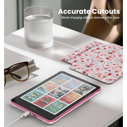 Moko étui magnétique détachable pour 7" kindle paperblanc 12e generation 2024 & kindle colorsoft 2024/2025,ultra clair coque et 