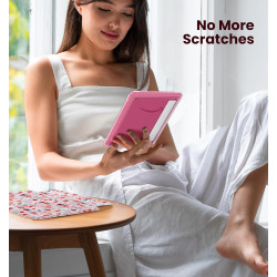 Moko étui magnétique détachable pour 7" kindle paperblanc 12e generation 2024 & kindle colorsoft 2024/2025,ultra clair coque et 