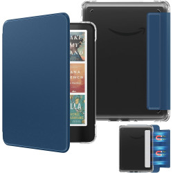 Moko étui magnétique détachable pour 7" kindle paperblanc 12e generation 2024 & kindle colorsoft 2024/2025,ultra clair coque et 