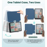 Moko étui magnétique détachable pour 7" kindle paperblanc 12e generation 2024 & kindle colorsoft 2024/2025,ultra clair coque et 