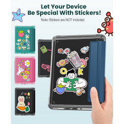 Moko étui magnétique détachable pour 7" kindle paperblanc 12e generation 2024 & kindle colorsoft 2024/2025,ultra clair coque et 