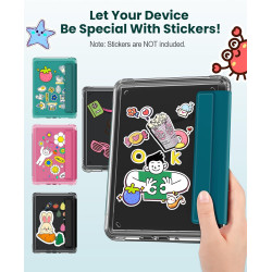 Moko étui magnétique détachable pour 7" kindle paperblanc 12e génération 2024 & kindle colorsoft 2024/2025,ultra clair coque et 