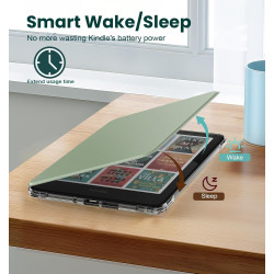 MoKo Étui Magnétique Amovible pour 7" E-Reader 12e Génération 2024 et Color 2024/2025, Coque Arrière Ultra Transparente Résistan