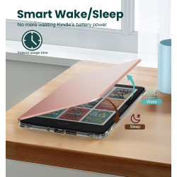 MoKo Étui Magnétique Amovible pour 7" E-Reader 12e Génération 2024 et Color 2024/2025, Coque Arrière Ultra Transparente Résistan