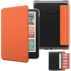 Moko étui magnétique amovible pour 7" e-reader 12e génération 2024 et color 2024/2025, coque arrière ultra transparente résistan