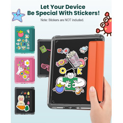 Moko étui magnétique amovible pour 7" e-reader 12e génération 2024 et color 2024/2025, coque arrière ultra transparente résistan