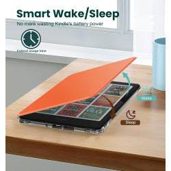 Moko étui magnétique amovible pour 7" e-reader 12e génération 2024 et color 2024/2025, coque arrière ultra transparente résistan