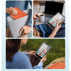 Moko étui magnétique amovible pour 7" e-reader 12e génération 2024 et color 2024/2025, coque arrière ultra transparente résistan