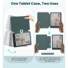 Moko étui magnétique détachable pour 7" kindle paperblanc 12e generation 2024 & kindle colorsoft 2024/2025,ultra clair coque et 