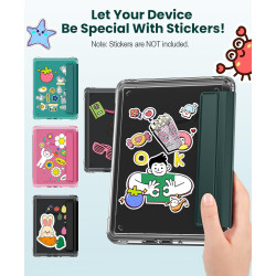 Moko étui magnétique détachable pour 7" kindle paperblanc 12e generation 2024 & kindle colorsoft 2024/2025,ultra clair coque et 