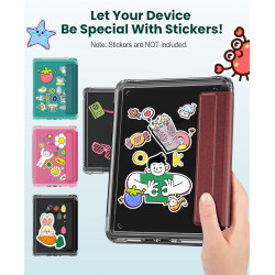 MoKo Étui Magnétique Amovible pour 7" E-Reader 12e Génération 2024 et Color 2024/2025, Coque Arrière Ultra Transparente Résistan