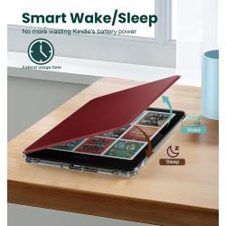 MoKo Étui Magnétique Amovible pour 7" E-Reader 12e Génération 2024 et Color 2024/2025, Coque Arrière Ultra Transparente Résistan