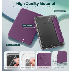 MoKo Étui Magnétique Amovible 7 Pouces pour Liseuse électronique avec Mise en Veille/Réveil Automatique, Violet Foncé
