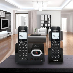 VTech CS2051 Téléphone sans Fil avec répondeur et 2 combinés, Mode ECO+, téléphone Senior, téléphone Fixe, Blocage d'appel, Fonc