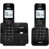 VTECH CS2001 Téléphone sans Fil DECT à 2 combinés pour la Maison avec bloqueur d'appels indésirables, Longue portée fiable jusqu