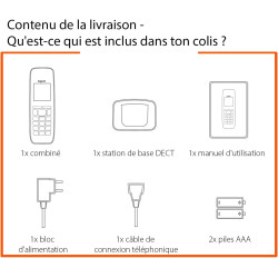 Gigaset A695 - téléphone DECT sans fil - grand écran à fort contraste - excellente qualité audio - profils sonores réglables - f