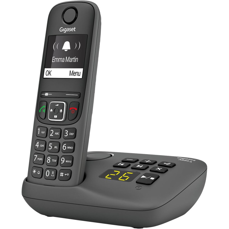 Gigaset A695A - téléphone DECT sans fil avec répondeur - grand écran à haut contraste - excellente qualité audio - profils sonor