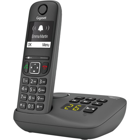 Gigaset A695A - téléphone DECT sans fil avec répondeur - grand écran à haut contraste - excellente qualité audio - profils sonor