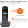 Gigaset A695 Trio, téléphone DECT, 3 combinés, Grand écran, Gris | Sans fil, haut contraste, mains libres, protection d’appels, 
