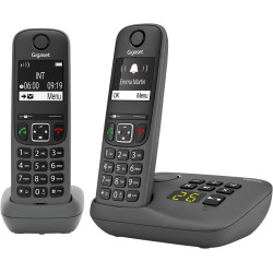Gigaset A695A Duo - 2 téléphones DECT sans fil avec répondeur - écran à haut contraste - excellente qualité audio - profils sono
