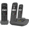 Gigaset A695A Trio - 3 téléphones DECT sans fil avec répondeur - écran à haut contraste - excellente qualité audio - profils son