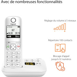 Gigaset A695A Duo - 2 téléphones DECT sans fil avec répondeur - écran à haut contraste - excellente qualité audio - profils sono