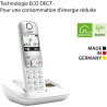 Gigaset A695A Duo - 2 téléphones DECT sans fil avec répondeur - écran à haut contraste - excellente qualité audio - profils sono