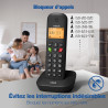 Téléphone sans Fil VTech DECT, Blocage d’appels, Identification/Attente d’Appel, répertoire, 13 h autonomie, écran rétroéclairé,