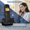 Téléphone sans Fil VTech DECT, Blocage d’appels, Identification/Attente d’Appel, répertoire, 13 h autonomie, écran rétroéclairé,