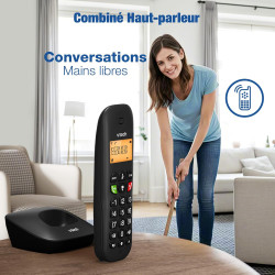 Téléphone sans Fil VTech DECT, Blocage d’appels, Identification/Attente d’Appel, répertoire, 13 h autonomie, écran rétroéclairé,